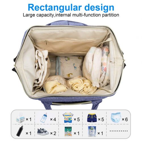  [아마존 핫딜] [아마존핫딜]Mokaloo Upgraded Diaper Bag,Large Capacity Baby Diaper Backpack,Multi-Function Travel Baby Care Nursing Bag, Fashion& Durable Water Proof Baby Nappy Changing Bags for Boys&Girls