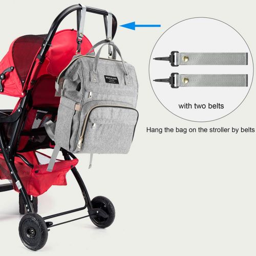  Diaper Bag Backpack, Mokaloo Large Baby Bag, Multi-functional Travel Back Pack, Anti-Water Maternity Nappy Bag Changing Bags with Insulated Pockets Stroller Straps and Built-in USB