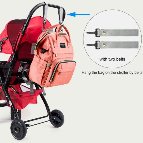  Diaper Bag Backpack, Mokaloo Large Baby Bag, Multi-functional Travel Back Pack, Anti-Water Maternity Nappy Bag Changing Bags with Insulated Pockets Stroller Straps and Built-in USB