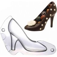 [아마존베스트]MoldFun 7.5 Inch Long High Heel Shoe Chocolate Mold - Life Size 3D Plastic High Heel Mould for Cake Topper Decorating, Fondant, Candy