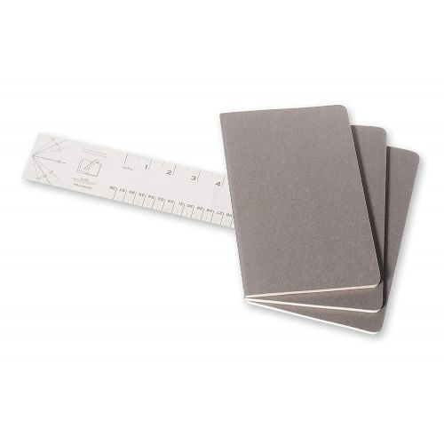  [아마존 핫딜]  [아마존핫딜]Moleskine Cahier Notizhefte (blanko, Large, Kartoneinband) 3-er-Set kieselsteingrau