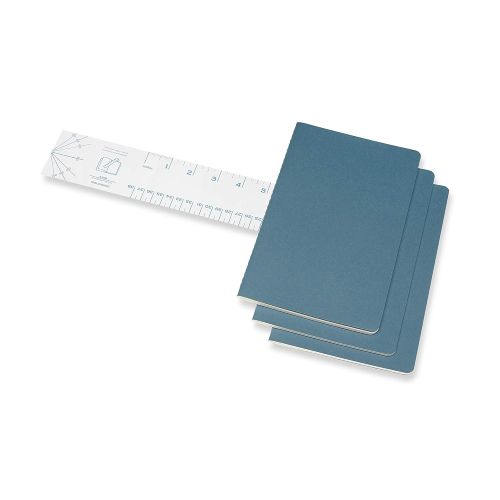  [아마존 핫딜]  [아마존핫딜]Moleskine Cahier Journal (3er Set Notizbuecher mit blanko Seiten, Kartoneinband und Baumwollstickerei, Large 13 x 21 cm, 80 Seiten), Lebhaftes Blau