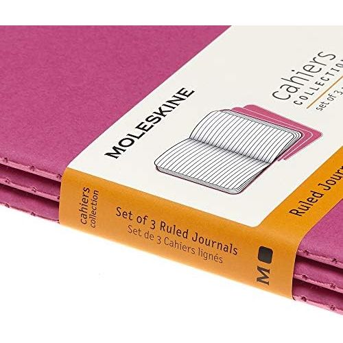  [아마존 핫딜]  [아마존핫딜]Moleskine Cahier Journal (3er Set Notizbuecher mit karierten Seiten, Kartoneinband und Baumwollstickerei, Pocket 9 x 14 cm, 64 Seiten) Kinetisches Pink