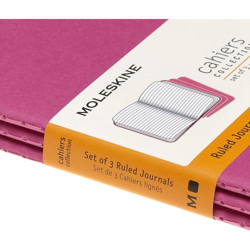  [아마존 핫딜]  [아마존핫딜]Moleskine Cahier Journal (3er Set Notizbuecher mit karierten Seiten, Kartoneinband und Baumwollstickerei, Pocket 9 x 14 cm, 64 Seiten) Kinetisches Pink