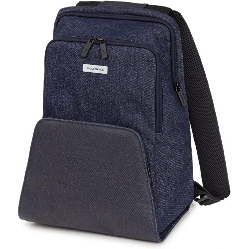  Moleskine Nomad Backpack, Prussian Denim, Medium - For Work, School, Travel & Everyday Use, Space for Devices, Tablet, Laptop, & Chargers, Planner or Organizer, Padded Adjustable S