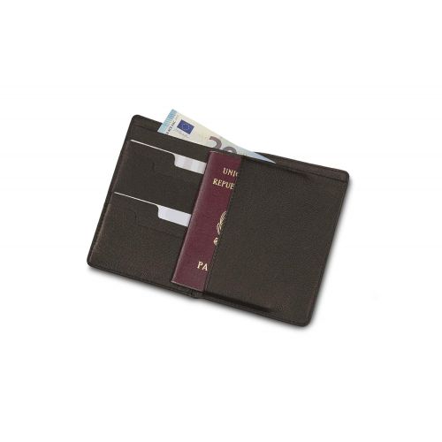  Moleskine Lineage Leather Passport Wallet, Woodnote Brown