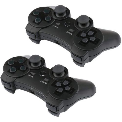  [아마존베스트]Molgegk PS3 Controllers for Playstation 3 Dualshock Six-axis, Wireless Bluetooth Remote Gaming Gamepad Joystick Includes USB Cable (Sliver and Gold,Pack of 2)