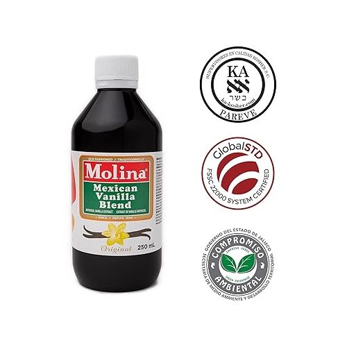  Molina Mexican Vanilla Blend Extract - Original, 8.3 Fl Oz