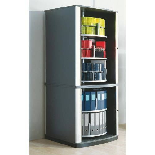  Moll Lockfile Binder & File Carousel Cabinet with Five Tier, Dark Gray (LF5)