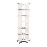 Moll One Turn Binder & File Carousel Shelving with Four Tier, White (TURN4)