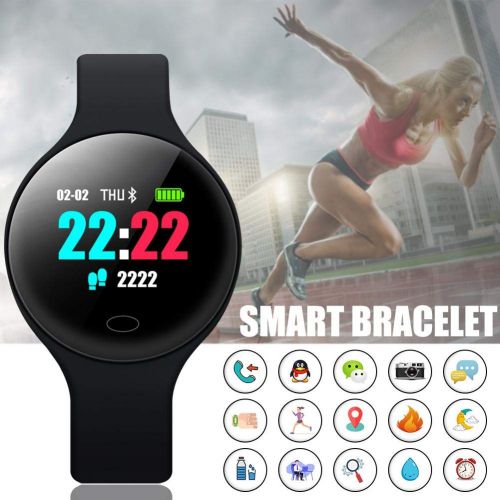  Mollylover Fuer Molly Smart Watch Fitness Tracker wasserdicht IP67 Aktivitats Tracker Herzfrequenzmessung, Blutdruckueberwachung, Stummschaltung Tipps, Kalorienberechnung Android IOS