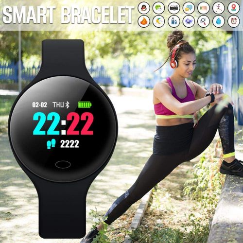  Mollylover Fuer Molly Smart Watch Fitness Tracker wasserdicht IP67 Aktivitats Tracker Herzfrequenzmessung, Blutdruckueberwachung, Stummschaltung Tipps, Kalorienberechnung Android IOS