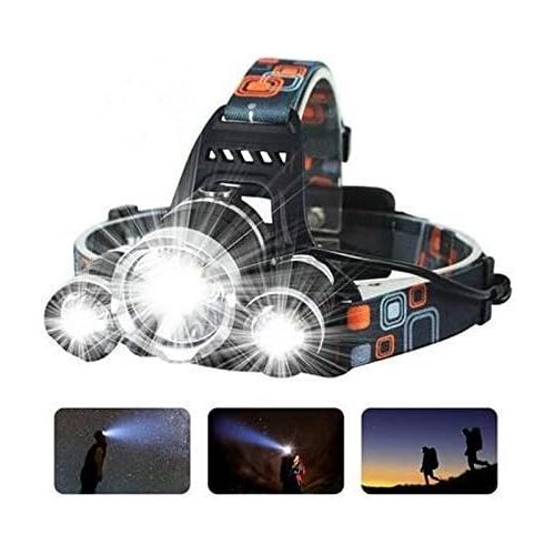  Molo Headlamp,Headlight,Hard Hat Light 6000 Lumens,Zoomable Light Ultra Bright Rechargeable Waterproof Flashlight Head Light for Camping,Outdoors (Silver)