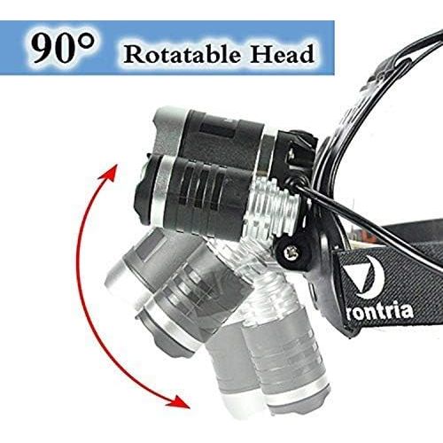  Molo Newest Headlamp Flashlight 10000 Lumen,Best IMPROVED LED with Rechargeable Battery, Bright Head Lights,Waterproof Hard Hat Light,Fishing Head Lamp,Hunting headlamp,Camping headlamp