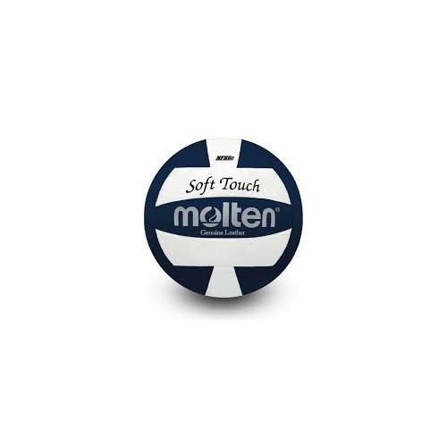  Molten Soft Touch NFHS Approved USA Volleyball Genuine Leather Indoor Volleyball Color: Blue