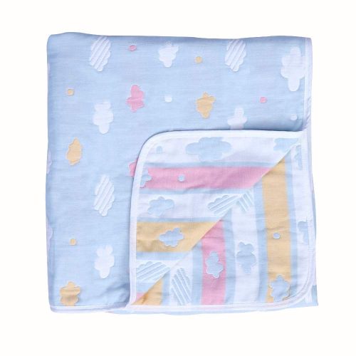  Oversized Muslin Toddler Blanket Hypoallergenic Organic Cotton Bed Blanket Lightweight Breathable Muslin Baby Quilt Soft Blanket for Crib and Stroller 47”x 59”Multicolored by Moms