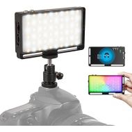 LED Video Light, Moman ML1 RGB Photography Continuous Lights CRI95+/3000~6500K Full Colour, Mini Portable Rechargeable Aluminium Dimmable Light for DSLR Camera, LED-Video-Camera-Portable-Light