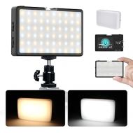 LED Video Light, Moman Camera Light for Photography, Portable 5000mAh Video Recording Lights with Cold Shoe, Mini Light CRI 98+ Dimmable 2500-9000K Video Lighting, On-Camera-LED-Video-Light