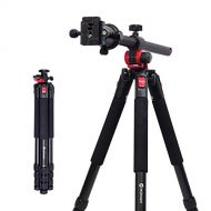 Moman Camera Tripod with Telescopic Horizontal Column Arm and Ball Head for Macro Shoot/Overhead Photography/Travel / DSLR Camera Video Camcorder