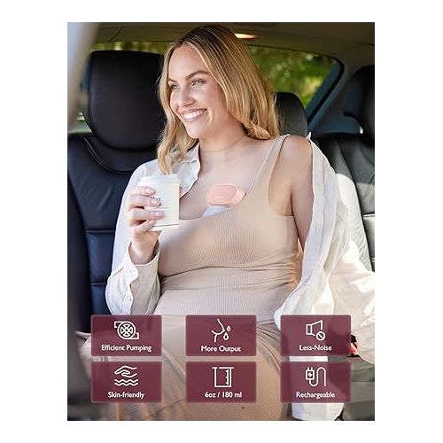  Momcozy Hands Free Breast Pump S9 Pro Updated, Wearable Breast Pump of Longer Battery Life & LED Display, Double Portable Electric Breast Pump with 2 Modes & 9 Levels - 24mm, 2 Pack Pink