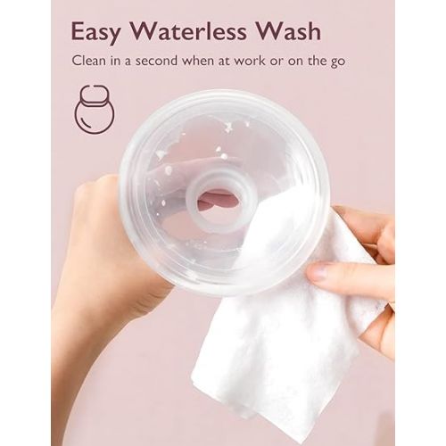  Momcozy Natural Breast Pump Wipes for Pump Parts Cleaning On-the-go, 30 Count, Flash Clean & Resealable Pump Wipes