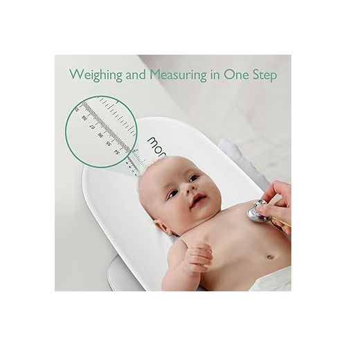  Momcozy Baby Scale, Multi-Function Scale for Toddler, Children, Pet, Adult, Removable Scales for Body Weight & Height Measurement, Perspectives Switch,5 Units,Digital LED Screen,Auto-Off, Up to 330lb