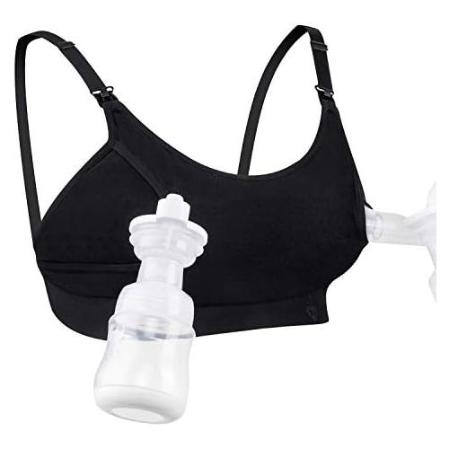  [아마존베스트]Hands Free Pumping Bra, Momcozy Adjustable Breast-Pumps Holding and Nursing Bra, Suitable for Breastfeeding-Pumps by Lansinoh, Philips Avent, Spectra, Evenflo and More (Medium)