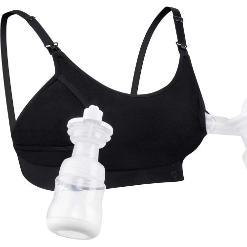  [아마존베스트]Hands Free Pumping Bra, Momcozy Adjustable Breast-Pumps Holding and Nursing Bra, Suitable for Breastfeeding-Pumps by Lansinoh, Philips Avent, Spectra, Evenflo and More (Medium)