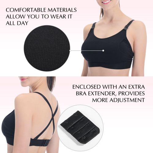  [아마존베스트]Hands Free Pumping Bra, Momcozy Adjustable Breast-Pumps Holding and Nursing Bra, Suitable for Breastfeeding-Pumps by Lansinoh, Philips Avent, Spectra, Evenflo and More (Medium)