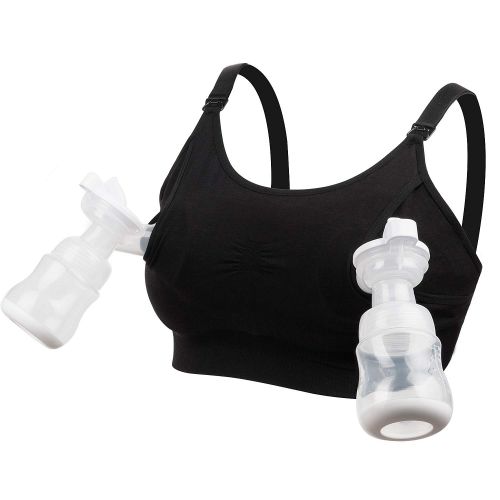  [아마존베스트]Hands Free Pumping Bra, Momcozy Upgraded Bamboo Super Soft/Holding Pumping and Nursing Bra,...