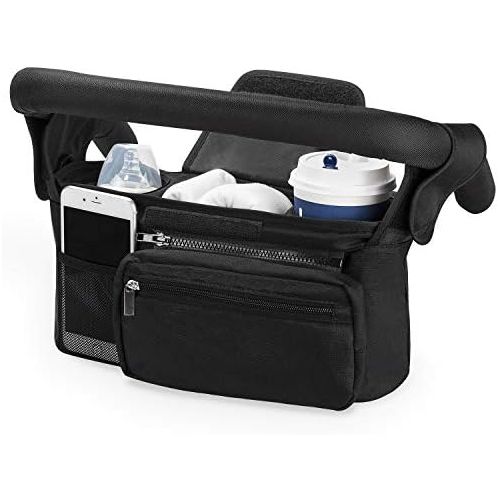  [아마존베스트]Universal Stroller Organizer with Insulated Cup Holder by Momcozy - Detachable Phone Bag & Shoulder...