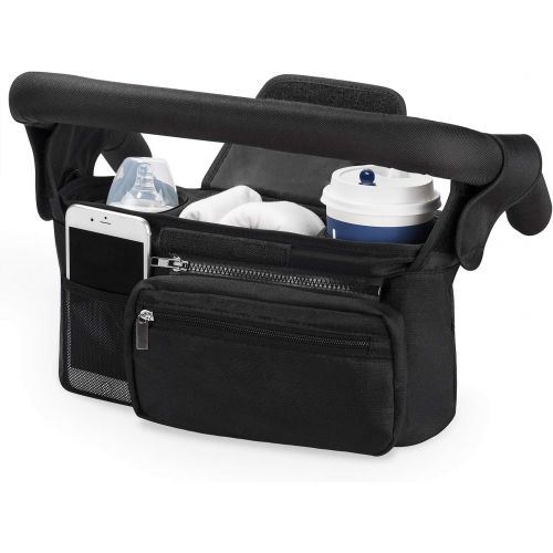  [아마존베스트]Universal Stroller Organizer with Insulated Cup Holder by Momcozy - Detachable Phone Bag & Shoulder...