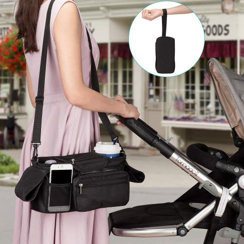  [아마존베스트]Universal Stroller Organizer with Insulated Cup Holder by Momcozy - Detachable Phone Bag & Shoulder...