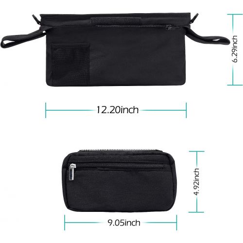  [아마존베스트]Universal Stroller Organizer with Insulated Cup Holder by Momcozy - Detachable Phone Bag & Shoulder...