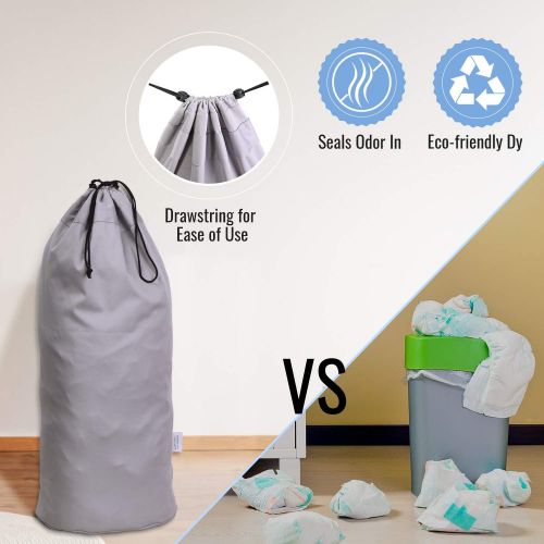  Momcozy Reusable Diaper Pail Liner, 3 Pack Waterproof Cloth Diaper Wet Dry Bag with Drawstring Perfect for Diapers, Laundry, Fits Most Diaper Pail Like Dekor, Ubbi, Munchkin, Tomme