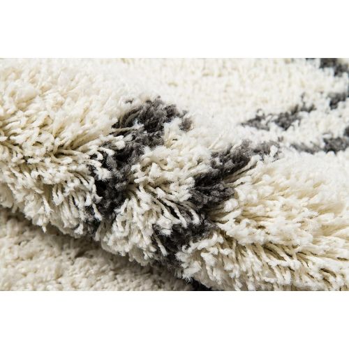  Momeni Rugs MAYA0MAY-1IVY3B57 Maya Collection, Ultra Thick Pile Shag Area Rug, 311 x 57, Ivory