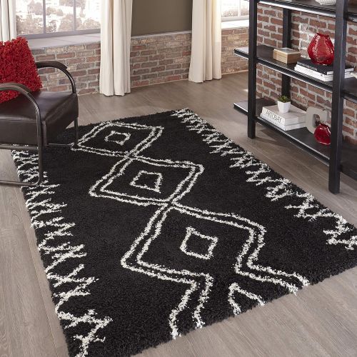  Momeni Rugs MAYA0MAY-1IVY3B57 Maya Collection, Ultra Thick Pile Shag Area Rug, 311 x 57, Ivory