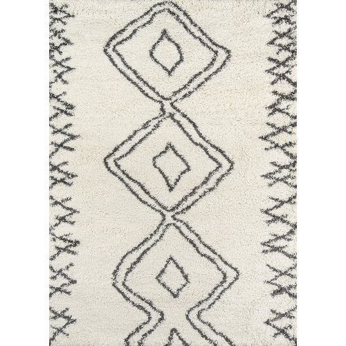  Momeni Rugs MAYA0MAY-1IVY3B57 Maya Collection, Ultra Thick Pile Shag Area Rug, 311 x 57, Ivory