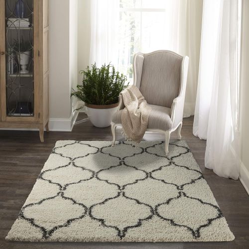  Momeni Rugs MAYA0MAY-2GRY5376 Maya Collection, Ultra Thick Pile Shag Area Rug, 53 x 76, Grey