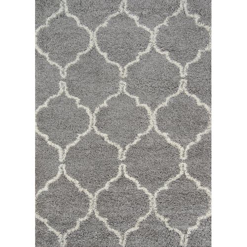  Momeni Rugs MAYA0MAY-2GRY5376 Maya Collection, Ultra Thick Pile Shag Area Rug, 53 x 76, Grey