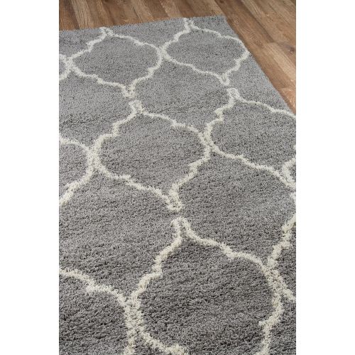  Momeni Rugs MAYA0MAY-2GRY5376 Maya Collection, Ultra Thick Pile Shag Area Rug, 53 x 76, Grey