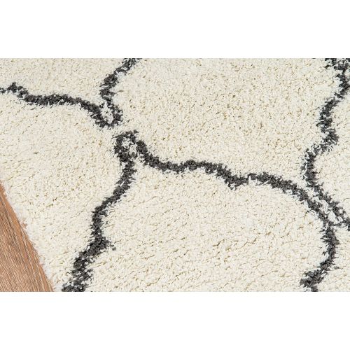  Momeni Rugs MAYA0MAY-2GRY5376 Maya Collection, Ultra Thick Pile Shag Area Rug, 53 x 76, Grey