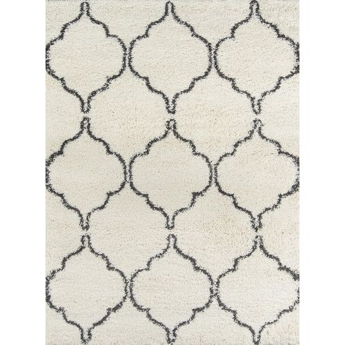  Momeni Rugs MAYA0MAY-2GRY5376 Maya Collection, Ultra Thick Pile Shag Area Rug, 53 x 76, Grey