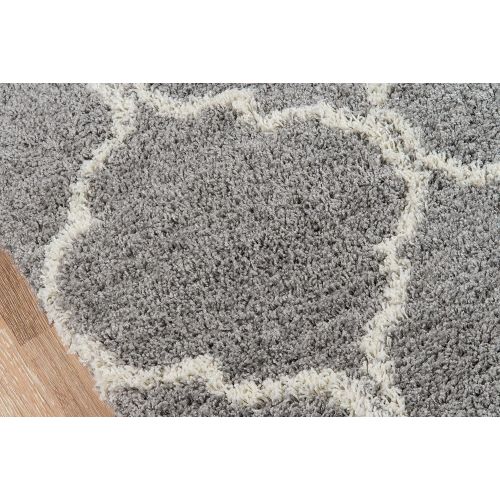  Momeni Rugs MAYA0MAY-2GRY5376 Maya Collection, Ultra Thick Pile Shag Area Rug, 53 x 76, Grey