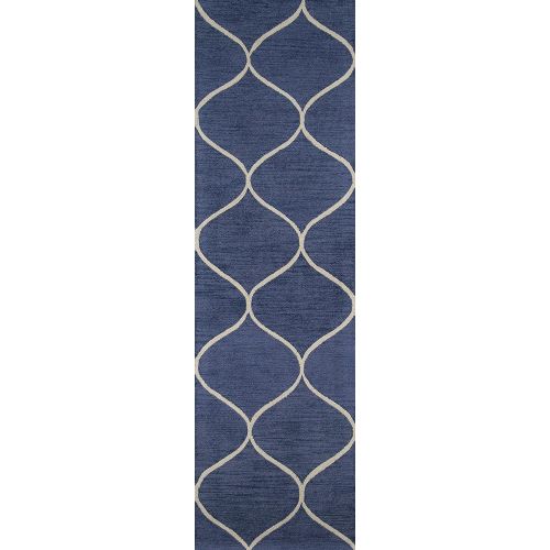  Momeni Rugs NEWPONP-10GRY5080 Newport Collection, 100% Wool Hand Tufted Loop Cut Contemporary Area Rug, 5 x 8, Grey