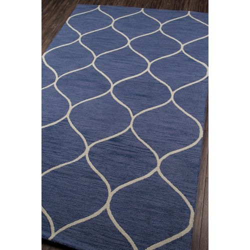  Momeni Rugs NEWPONP-10GRY5080 Newport Collection, 100% Wool Hand Tufted Loop Cut Contemporary Area Rug, 5 x 8, Grey