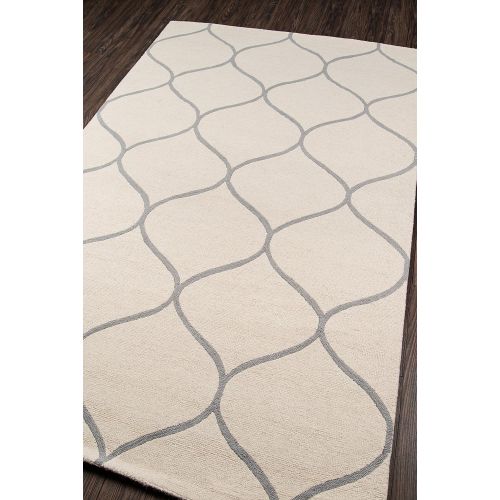  Momeni Rugs NEWPONP-10GRY5080 Newport Collection, 100% Wool Hand Tufted Loop Cut Contemporary Area Rug, 5 x 8, Grey