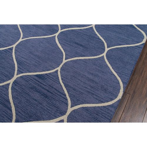  Momeni Rugs NEWPONP-10GRY5080 Newport Collection, 100% Wool Hand Tufted Loop Cut Contemporary Area Rug, 5 x 8, Grey