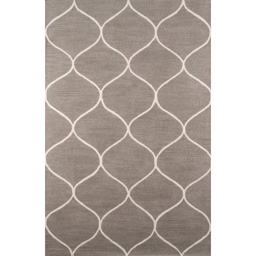  Momeni Rugs NEWPONP-10GRY5080 Newport Collection, 100% Wool Hand Tufted Loop Cut Contemporary Area Rug, 5 x 8, Grey