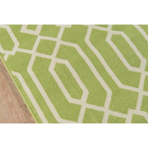  Momeni Rugs BAJA0BAJ-3GRN2346, Baja Collection Contemporary Indoor & Outdoor Area Rug, Easy to Clean, UV protected & Fade Resistant, 23 x 46, Green